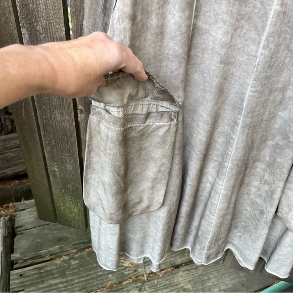 Inizio Taupe Cowl Neck Pocket Dress Sz M - Picture 8 of 13